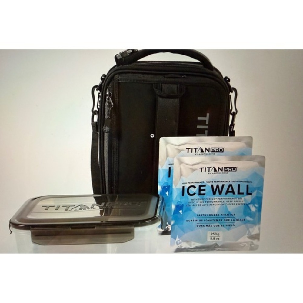 Titan Arctic Zone Expandable Lunch Box w/ 2 Ice Walls + Leak Proof Container Set